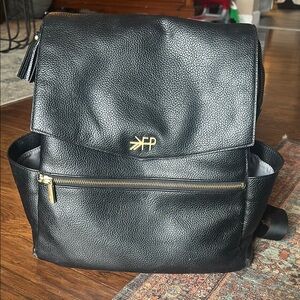 Black Leather Backpack